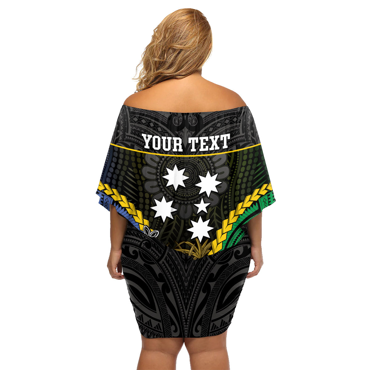 Personalised South Sea Islanders And New Caledonia Family Matching Off Shoulder Short Dress and Hawaiian Shirt Kanakas Polynesian Pattern LT05 - Polynesian Pride