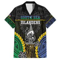 Personalised South Sea Islanders And New Caledonia Family Matching Puletasi and Hawaiian Shirt Kanakas Polynesian Pattern LT05 Dad's Shirt - Short Sleeve Black - Polynesian Pride