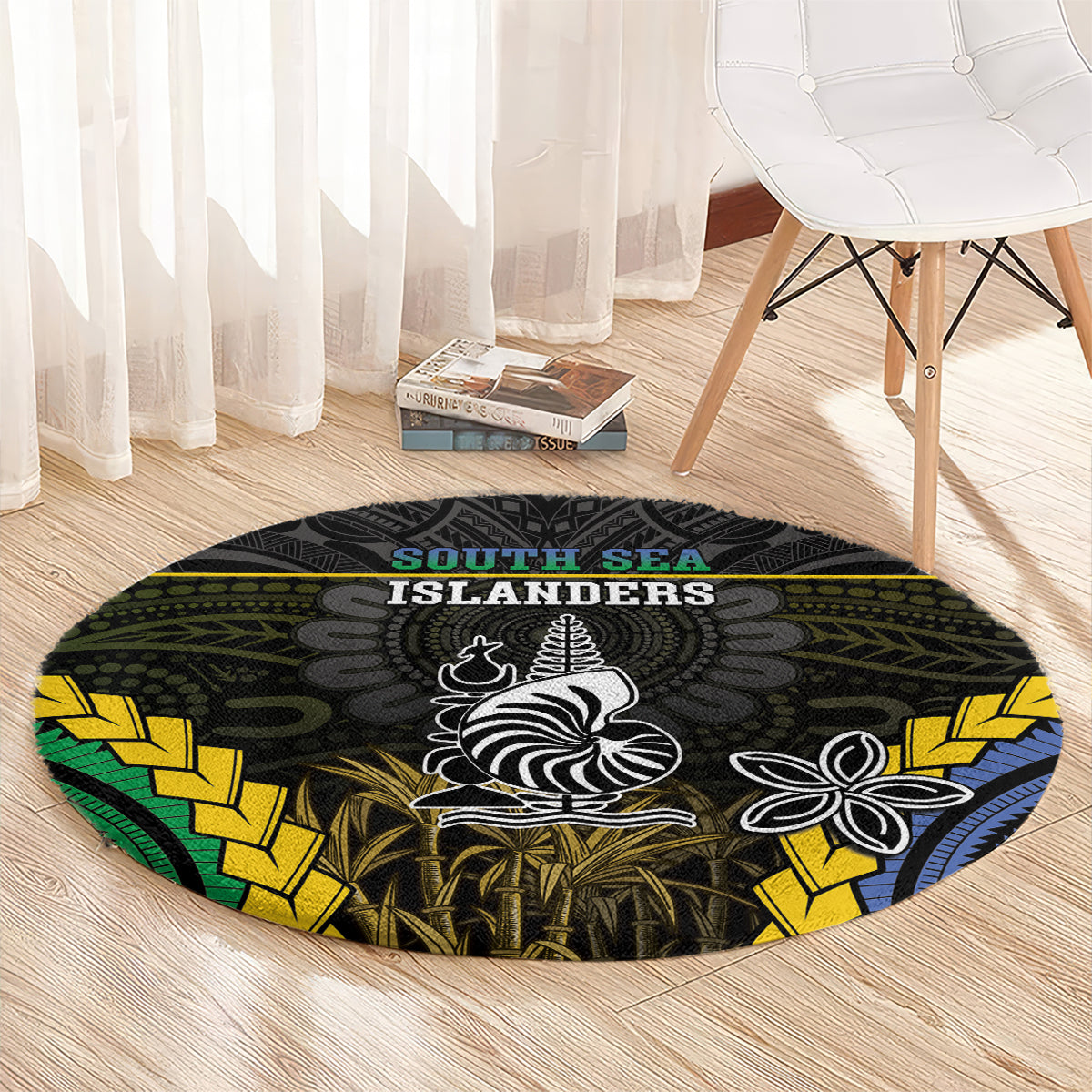 South Sea Islanders And New Caledonia Round Carpet Kanakas Polynesian Pattern LT05 - Polynesian Pride