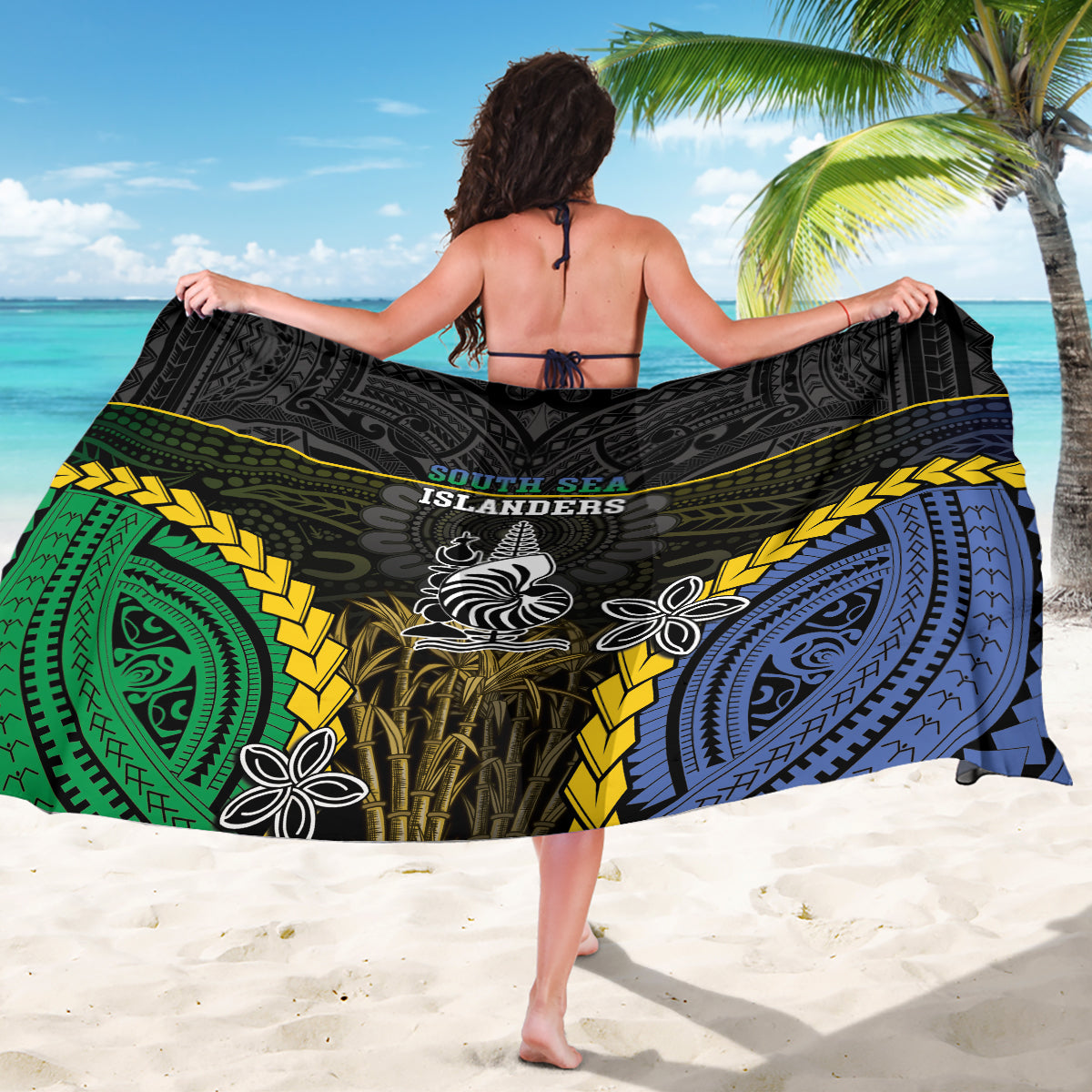 South Sea Islanders And New Caledonia Sarong Kanakas Polynesian Pattern LT05 - Polynesian Pride