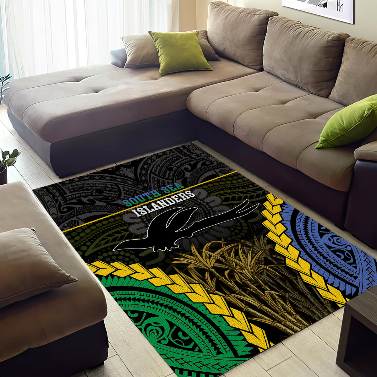 South Sea Islanders And New Ireland Area Rug Kanakas Polynesian Pattern LT05 - Polynesian Pride
