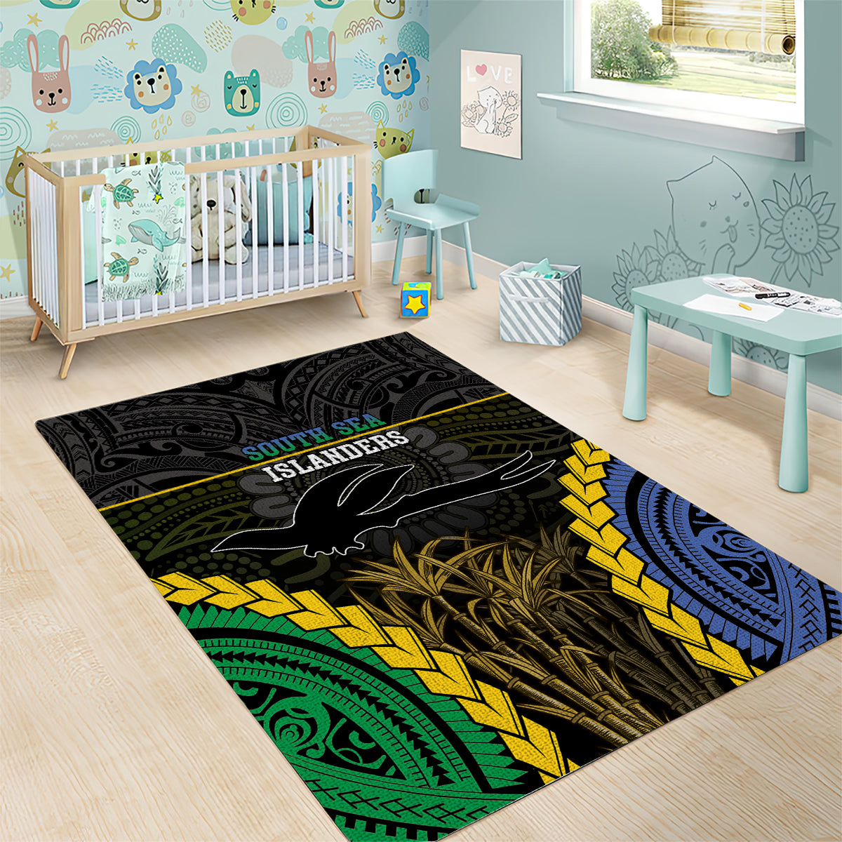 South Sea Islanders And New Ireland Area Rug Kanakas Polynesian Pattern LT05 - Polynesian Pride