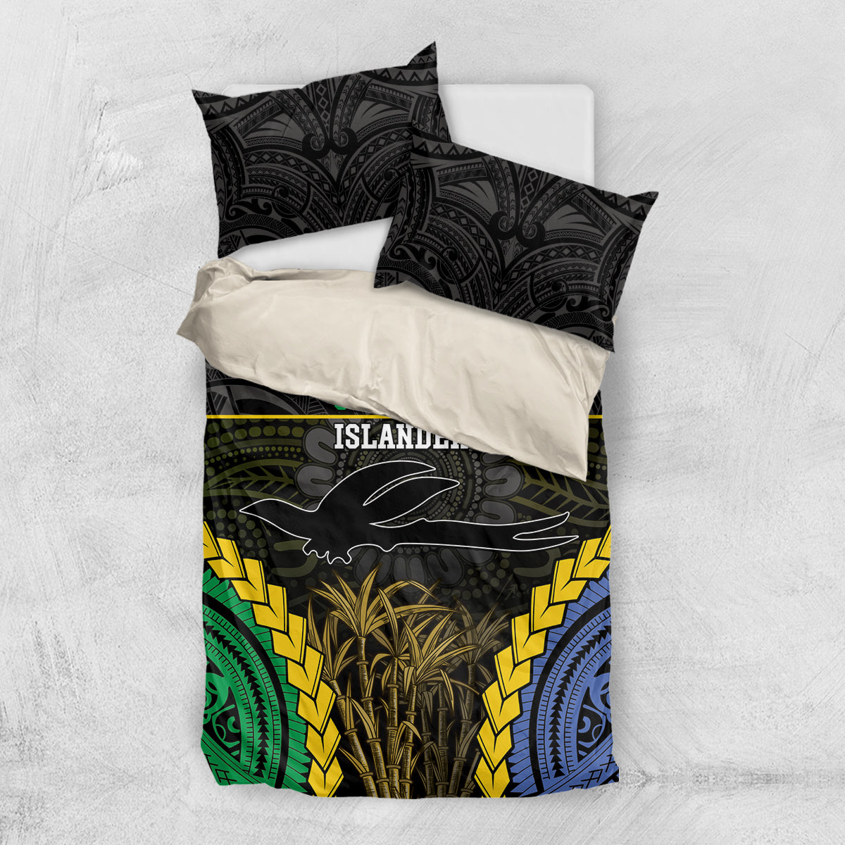 South Sea Islanders And New Ireland Bedding Set Kanakas Polynesian Pattern