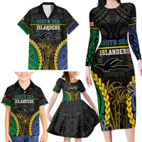 Personalised South Sea Islanders And New Ireland Family Matching Long Sleeve Bodycon Dress and Hawaiian Shirt Kanakas Polynesian Pattern LT05 - Polynesian Pride