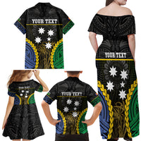 Personalised South Sea Islanders And New Ireland Family Matching Off Shoulder Maxi Dress and Hawaiian Shirt Kanakas Polynesian Pattern LT05 - Polynesian Pride