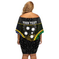 Personalised South Sea Islanders And New Ireland Family Matching Off Shoulder Short Dress and Hawaiian Shirt Kanakas Polynesian Pattern LT05 - Polynesian Pride