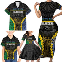 Personalised South Sea Islanders And New Ireland Family Matching Short Sleeve Bodycon Dress and Hawaiian Shirt Kanakas Polynesian Pattern LT05 - Polynesian Pride