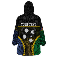Personalised South Sea Islanders And New Ireland Wearable Blanket Hoodie Kanakas Polynesian Pattern