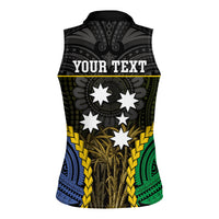 Personalised South Sea Islanders And New Ireland Women Sleeveless Polo Shirt Kanakas Polynesian Pattern LT05 - Polynesian Pride