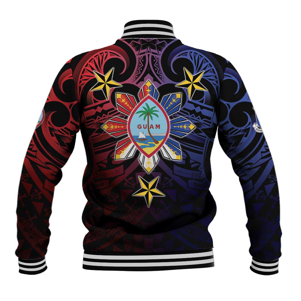 Philippines Guam Baseball Jacket Filipino Sun With Guaman Seal