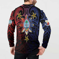 Philippines Guam Button Sweatshirt Filipino Sun With Guaman Seal