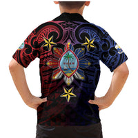 Philippines Guam Family Matching Mermaid Dress and Hawaiian Shirt Filipino Sun With Guaman Seal LT05 - Polynesian Pride