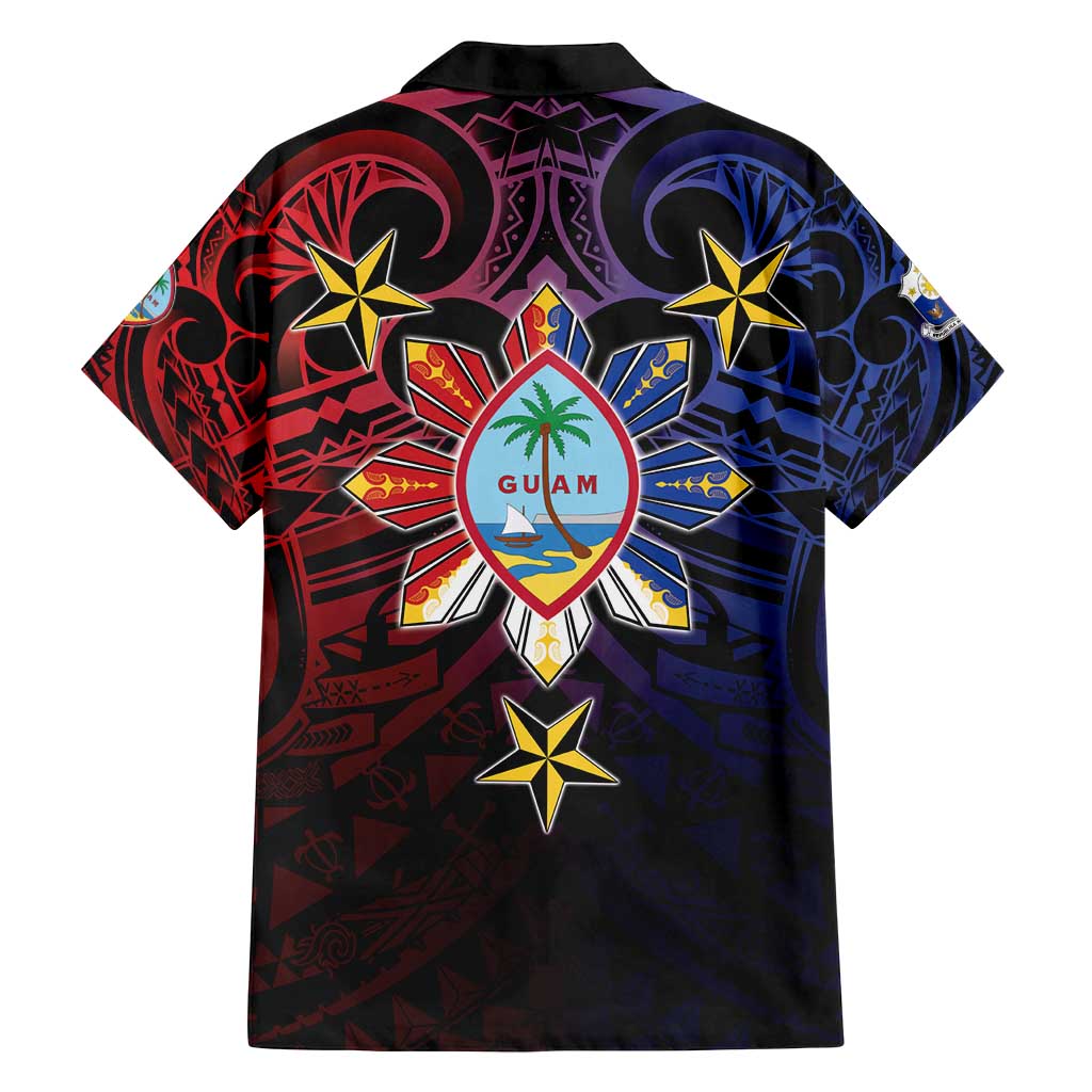 Philippines Guam Family Matching Puletasi and Hawaiian Shirt Filipino Sun With Guaman Seal LT05 - Polynesian Pride