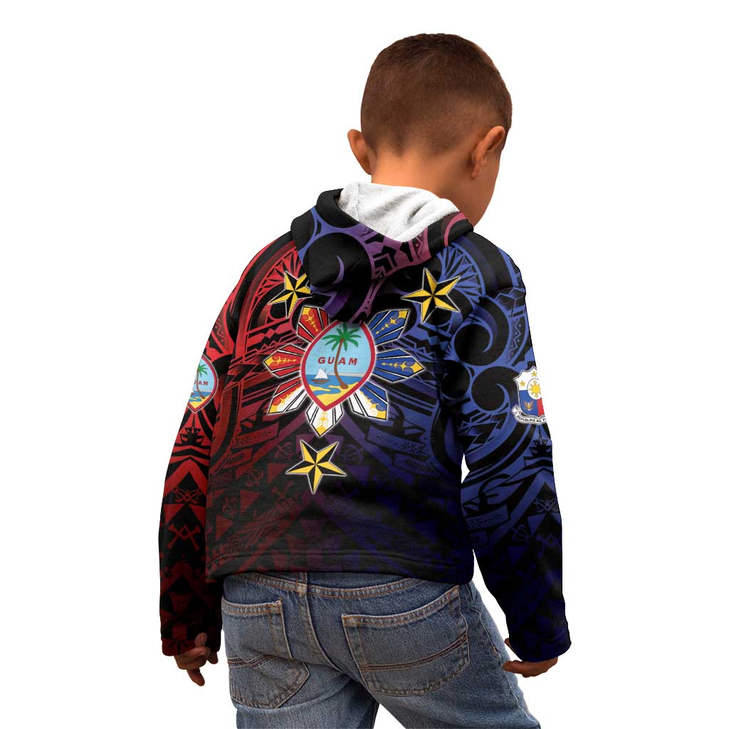 Philippines Guam Kid Hoodie Filipino Sun With Guaman Seal LT05 - Polynesian Pride