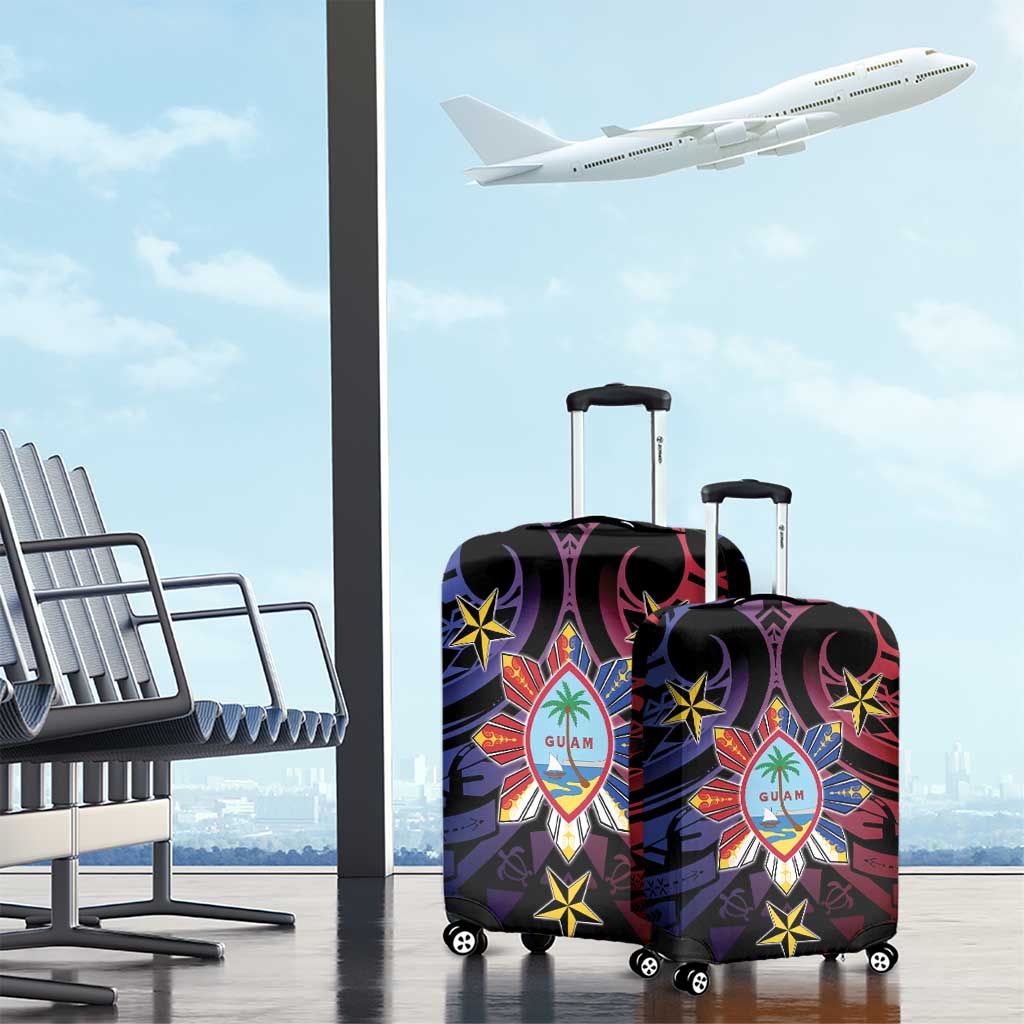 Philippines Guam Luggage Cover Filipino Sun With Guaman Seal LT05 - Polynesian Pride