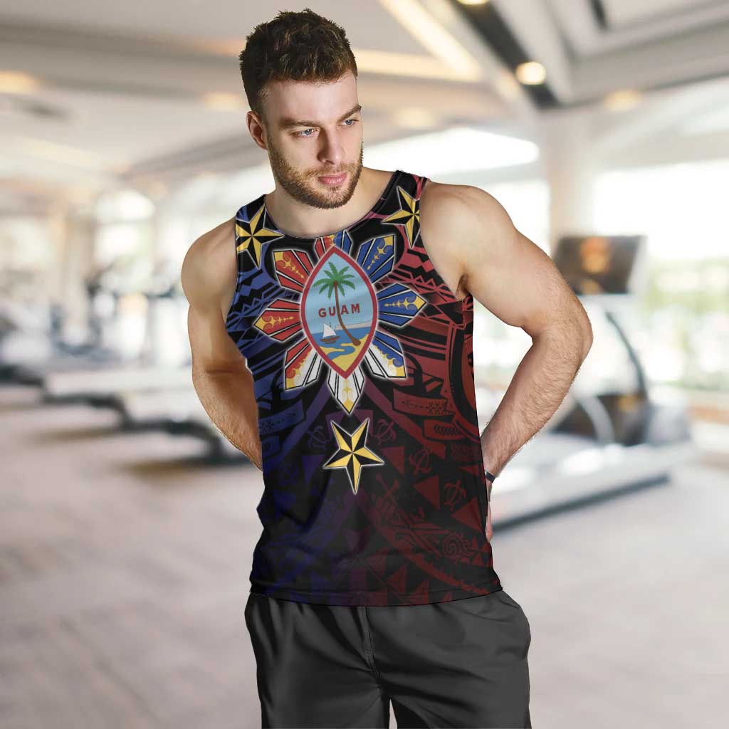 Philippines Guam Men Tank Top Filipino Sun With Guaman Seal