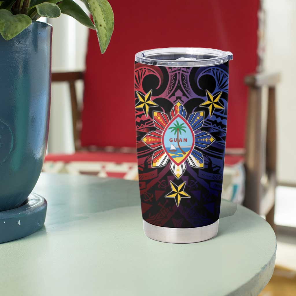 Philippines Guam Tumbler Cup Filipino Sun With Guaman Seal
