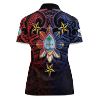 Philippines Guam Women Polo Shirt Filipino Sun With Guaman Seal LT05 - Polynesian Pride