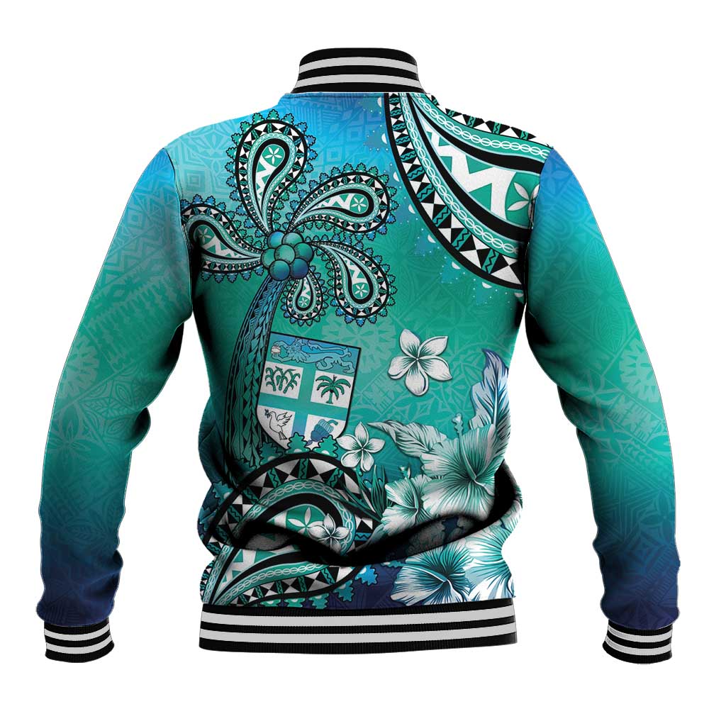 Fiji Born Indian Baseball Jacket Palm Paisley With Tapa Pattern LT05 - Polynesian Pride