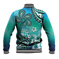 Fiji Born Indian Baseball Jacket Palm Paisley With Tapa Pattern LT05 - Polynesian Pride
