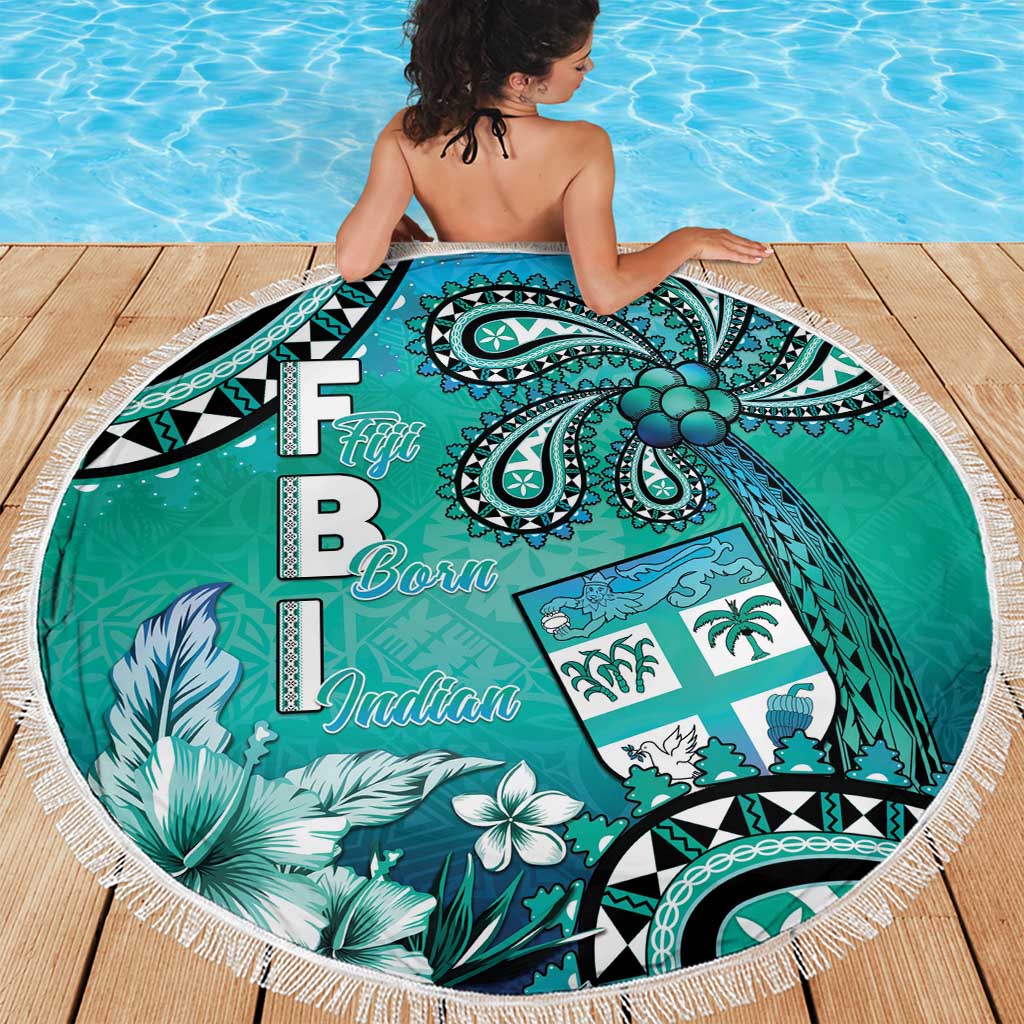 Fiji Born Indian Beach Blanket Palm Paisley With Tapa Pattern LT05 - Polynesian Pride