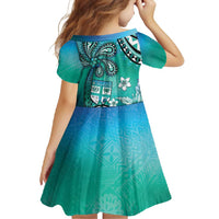 Fiji Born Indian Family Matching Off Shoulder Maxi Dress and Hawaiian Shirt Palm Paisley With Tapa Pattern LT05 - Polynesian Pride