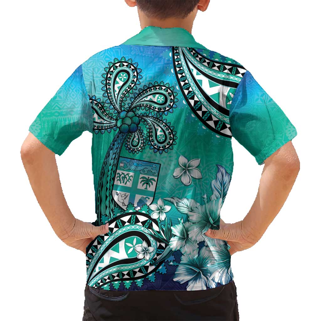 Fiji Born Indian Family Matching Summer Maxi Dress and Hawaiian Shirt Palm Paisley With Tapa Pattern LT05 - Polynesian Pride