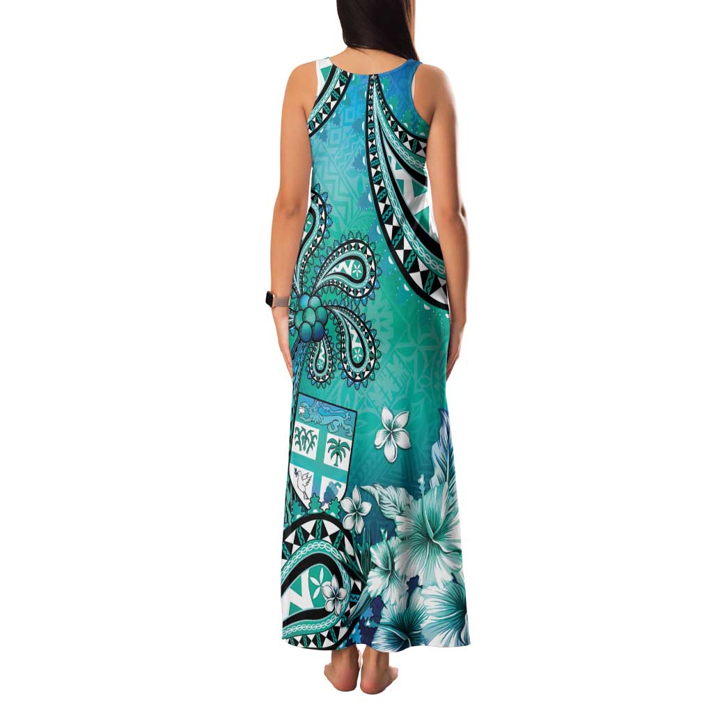 Fiji Born Indian Family Matching Tank Maxi Dress and Hawaiian Shirt Palm Paisley With Tapa Pattern LT05 - Polynesian Pride