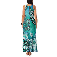 Fiji Born Indian Family Matching Tank Maxi Dress and Hawaiian Shirt Palm Paisley With Tapa Pattern LT05 - Polynesian Pride