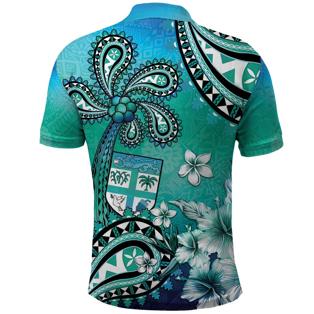Fiji Born Indian Polo Shirt Palm Paisley With Tapa Pattern LT05 - Polynesian Pride