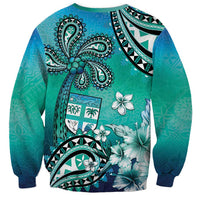 Fiji Born Indian Sweatshirt Palm Paisley With Tapa Pattern LT05 - Polynesian Pride