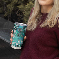Fiji Born Indian Tumbler Cup Palm Paisley With Tapa Pattern LT05 - Polynesian Pride
