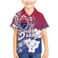 Guam Gadao Family Matching Mermaid Dress and Hawaiian Shirt Hafa Adai Micronesian Tribal Pattern LT05 Son's Shirt Red - Polynesian Pride