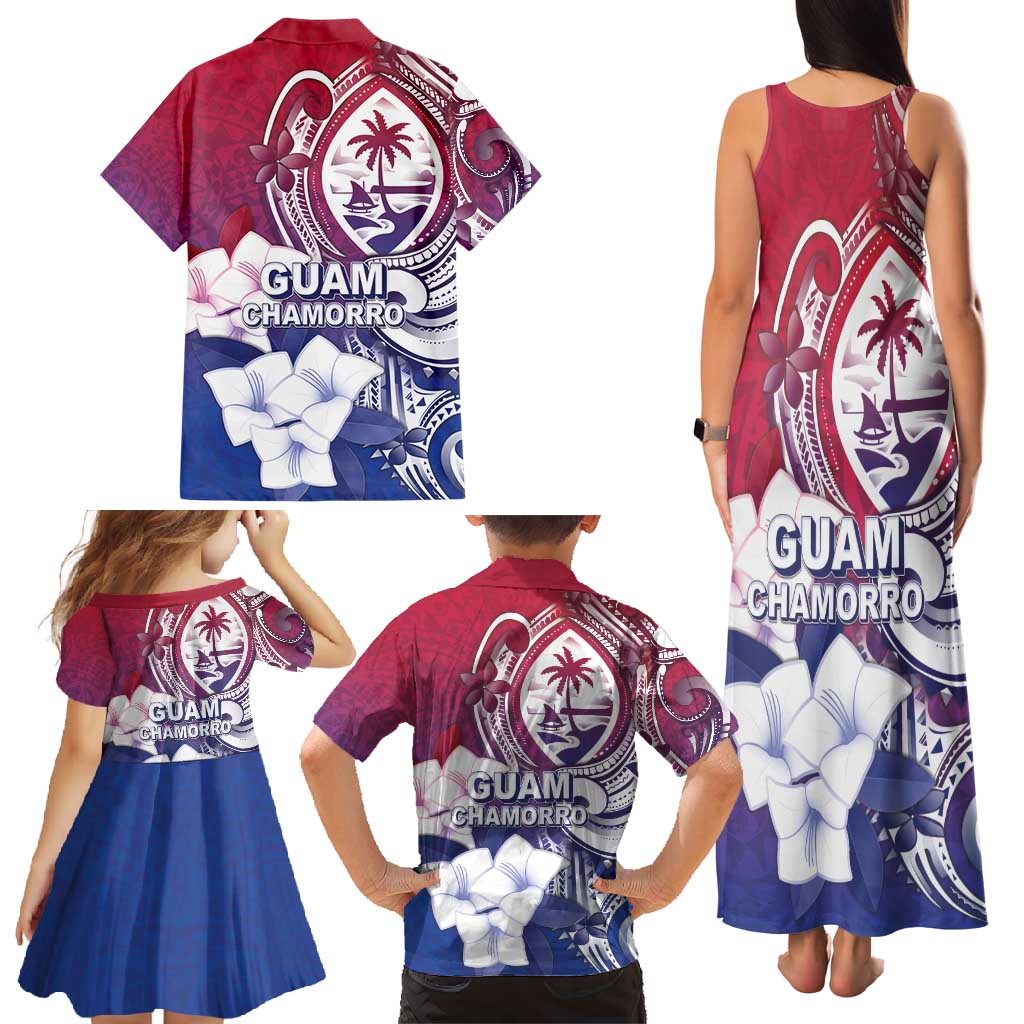 Guam Gadao Family Matching Tank Maxi Dress and Hawaiian Shirt Hafa Adai Micronesian Tribal Pattern LT05 - Polynesian Pride
