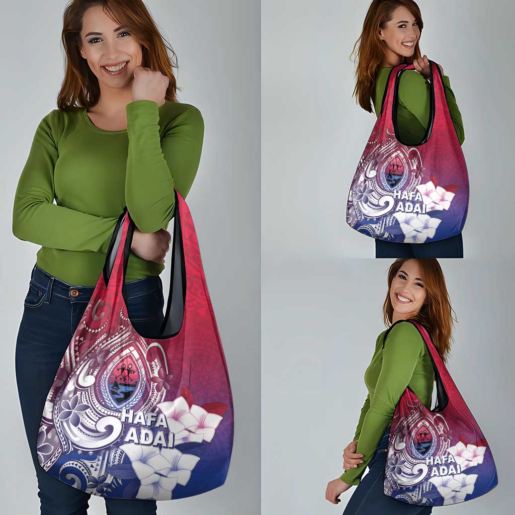 Guam Gadao Grocery Bag Hafa Adai Micronesian Tribal Pattern