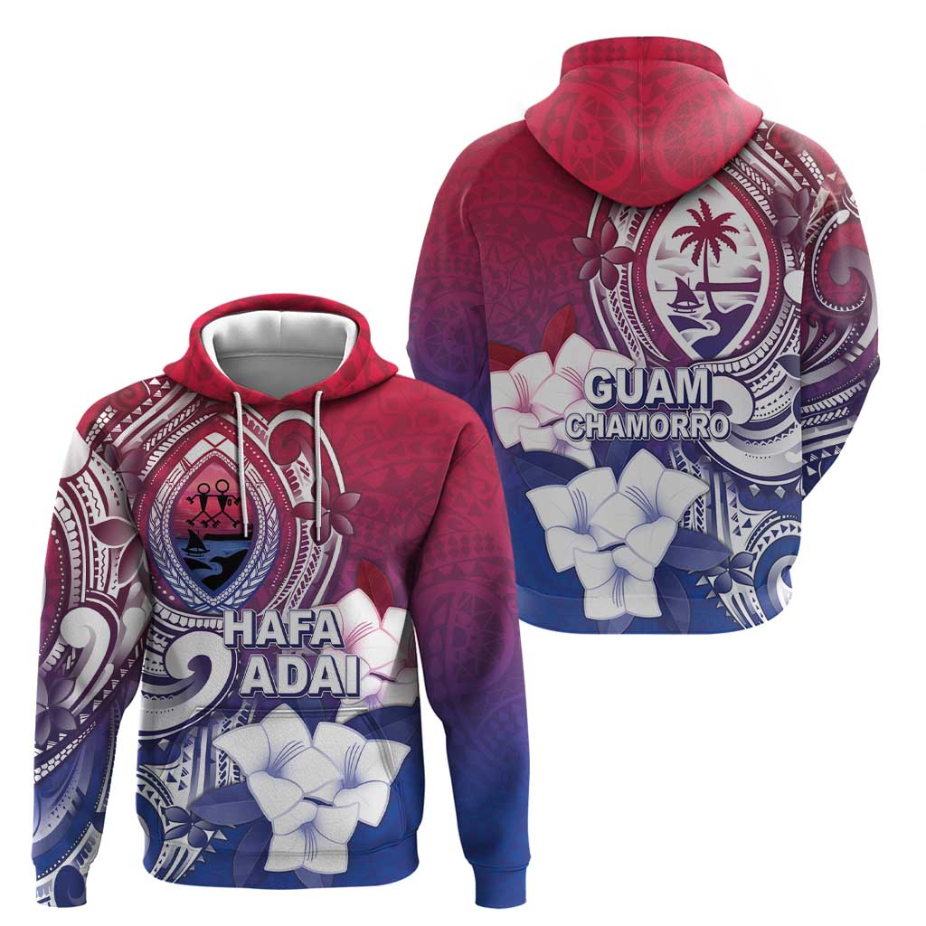Guam Gadao Hoodie Hafa Adai Micronesian Tribal Pattern
