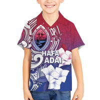 Guam Gadao Kid Hawaiian Shirt Hafa Adai Micronesian Tribal Pattern LT05 Kid Red - Polynesian Pride