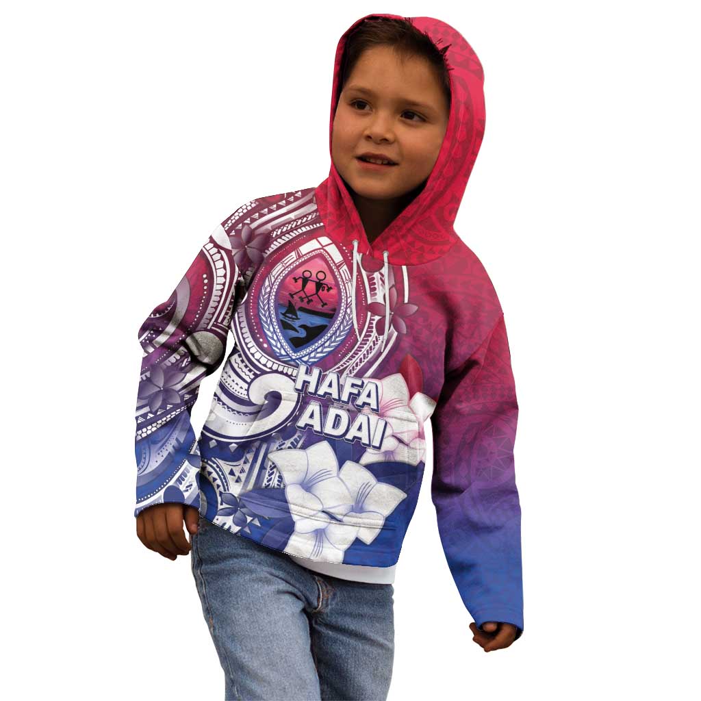 Guam Gadao Kid Hoodie Hafa Adai Micronesian Tribal Pattern