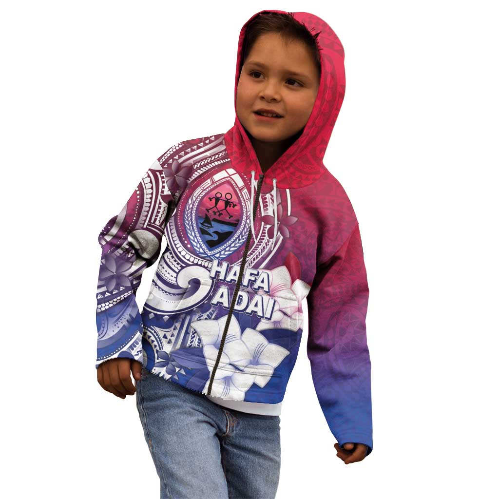 Guam Gadao Kid Hoodie Hafa Adai Micronesian Tribal Pattern