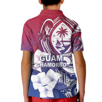 Guam Gadao Kid Polo Shirt Hafa Adai Micronesian Tribal Pattern