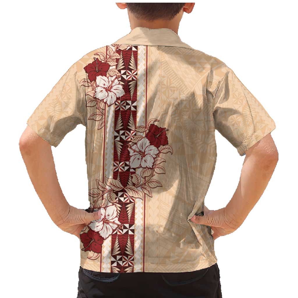 Tonga Language Week Family Matching Mermaid Dress and Hawaiian Shirt Hibiscus Tongan Ngatu Pattern LT05 - Polynesian Pride
