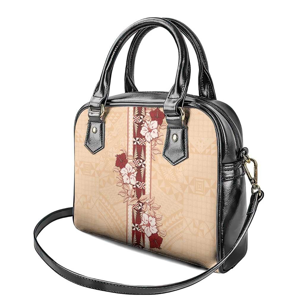 Tonga Language Week Shoulder Handbag Hibiscus Tongan Ngatu Pattern