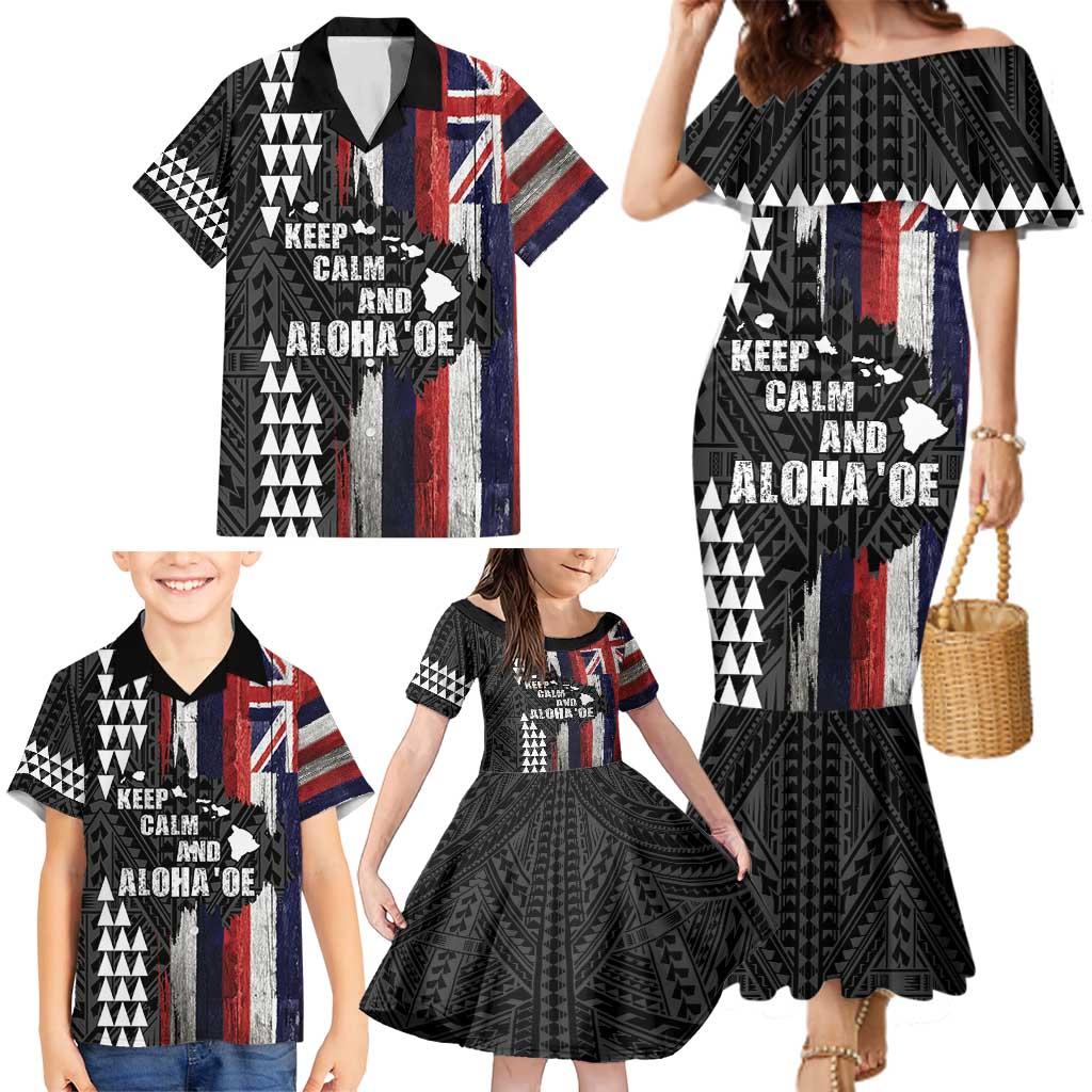Hawaii 1959 Statehood Day Family Matching Mermaid Dress and Hawaiian Shirt Classic Style