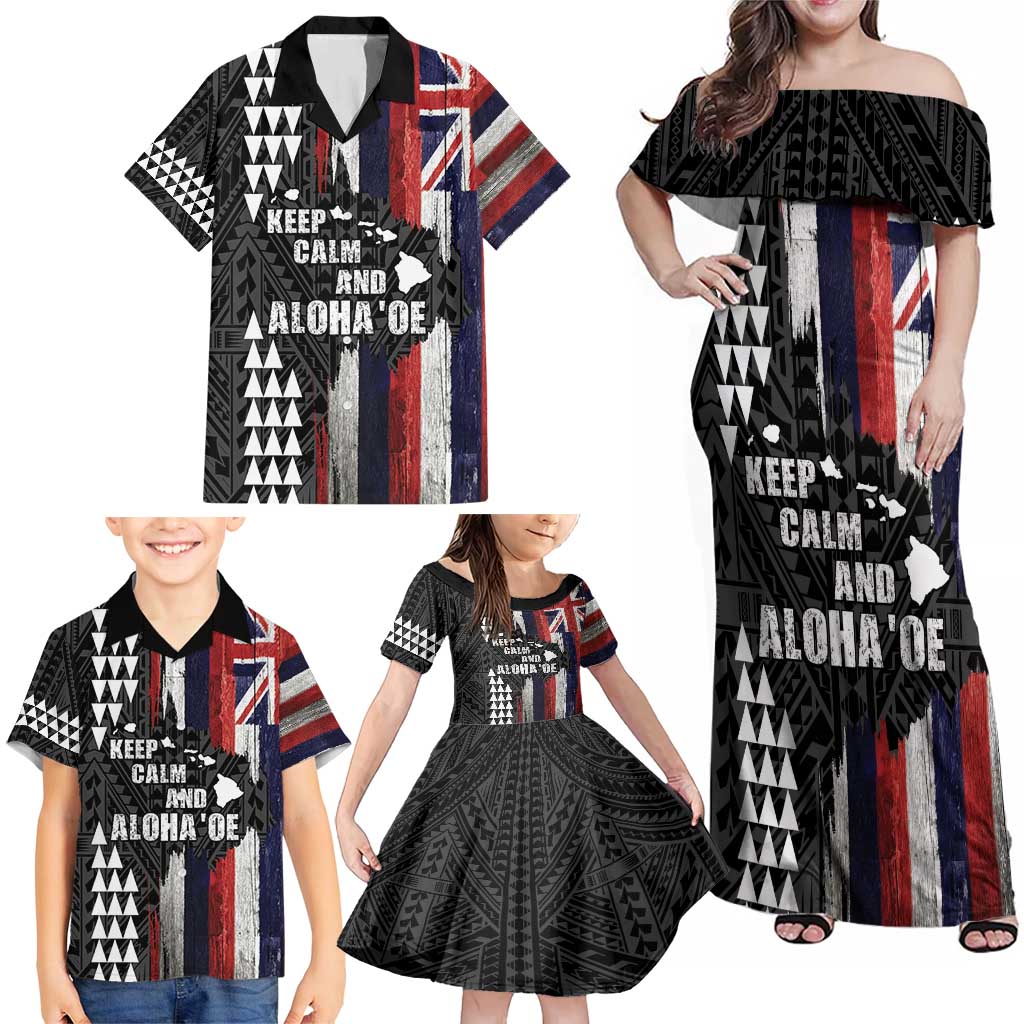 Hawaii 1959 Statehood Day Family Matching Off Shoulder Maxi Dress and Hawaiian Shirt Classic Style LT05 - Polynesian Pride