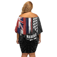 Hawaii 1959 Statehood Day Family Matching Off Shoulder Short Dress and Hawaiian Shirt Classic Style LT05 - Polynesian Pride