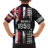 Hawaii 1959 Statehood Day Family Matching Short Sleeve Bodycon Dress and Hawaiian Shirt Classic Style LT05 - Polynesian Pride