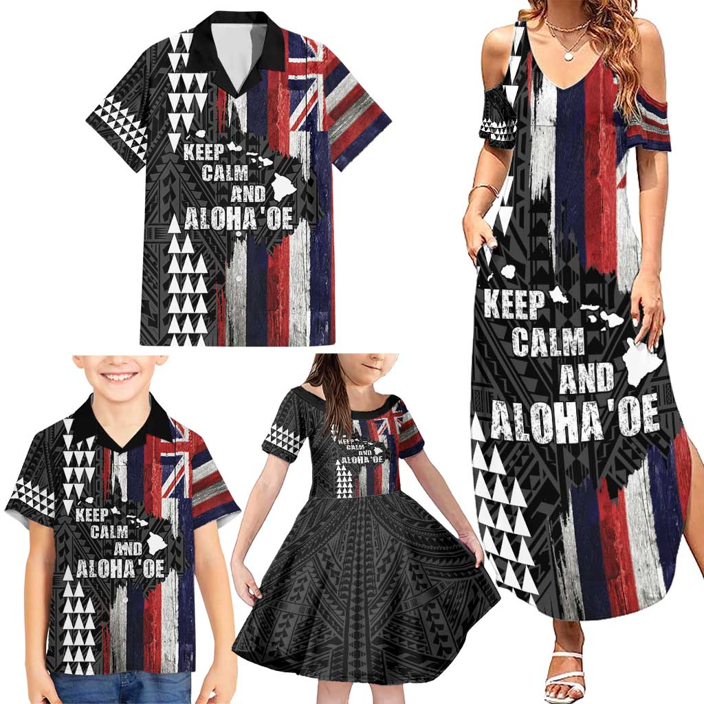 Hawaii 1959 Statehood Day Family Matching Summer Maxi Dress and Hawaiian Shirt Classic Style LT05 - Polynesian Pride