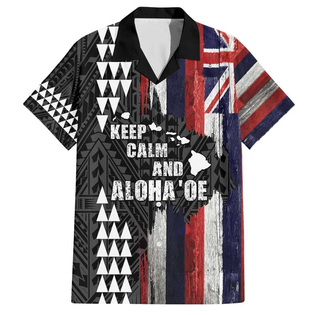 Hawaii 1959 Statehood Day Family Matching Tank Maxi Dress and Hawaiian Shirt Classic Style LT05 Dad's Shirt - Short Sleeve Black - Polynesian Pride