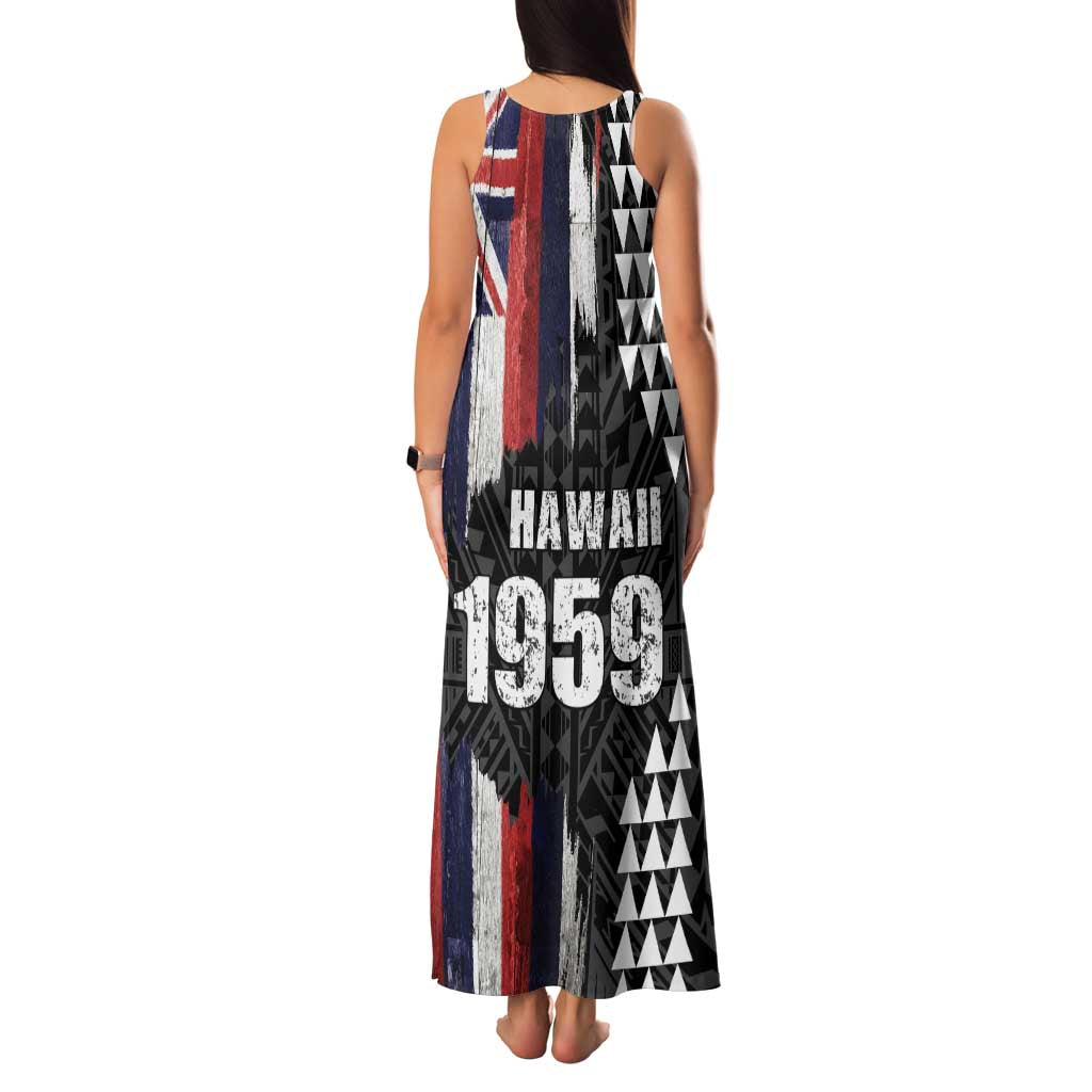 Hawaii 1959 Statehood Day Family Matching Tank Maxi Dress and Hawaiian Shirt Classic Style LT05 - Polynesian Pride