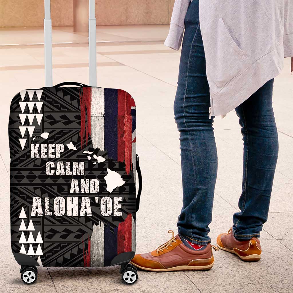 Hawaii 1959 Statehood Day Luggage Cover Classic Style LT05 Black - Polynesian Pride